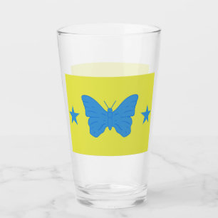 Tasse patriotique en verre avec le drapeau de Badi