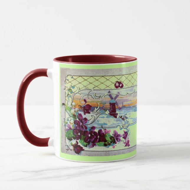 Tasse Paysage D'Hiver ROMANTICA Avec Pansies (Gauche)