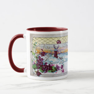 Tasse Paysage D'Hiver ROMANTICA Avec Pansies