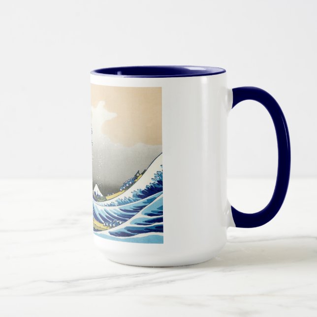 Tasse Paysage oriental frais de vue de Hokusai Fuji de (Droite)