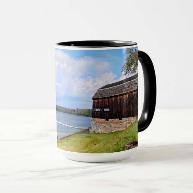 Tasse Paysage pittoresque et eau. Wethersfield Cove, CT (Devant droit)