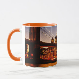 Tasse Paysage urbain de New York avec le pont au-dessus