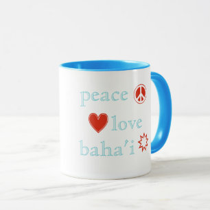 Tasse Peace Love Bahai Neuf branches Star Bahá'ís Faith