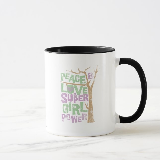 Tasse Peace Love & Supergirl Power (Droite)