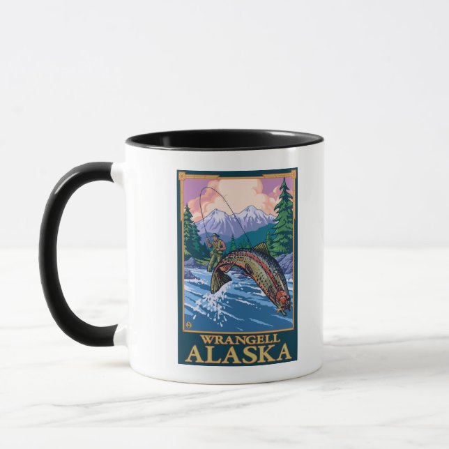Tasse Pêche à la mouche - Wrangell, Alaska (Gauche)