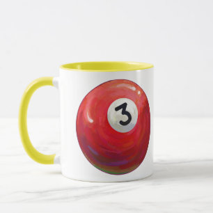 Tasse Peint 3 Motif de billard