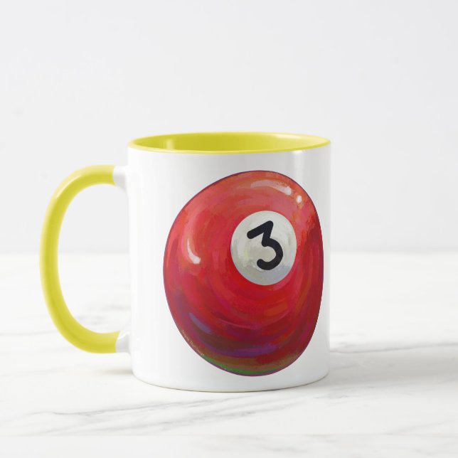 Tasse Peint 3 Motif de billard (Gauche)