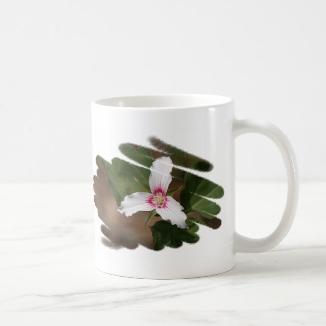 Tasse peinte de fleur sauvage de Trillium (Droite)