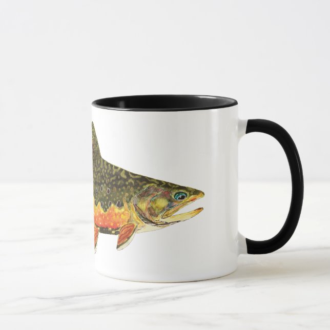 Tasse Peinture de poisson à l'omble de fontaine (Droite)