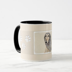 Tasse Peinture de Saluki (faon) - Art de chien original 