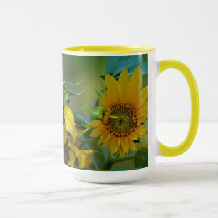 Tasse Peinture de tournesol jaune Jardin Art Floral