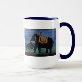Tasse Peinture d'éléphant