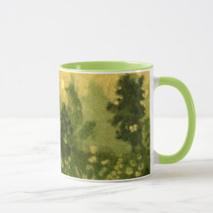 Tasse Pelouse d'été, peinture en laine, nuances vert pay