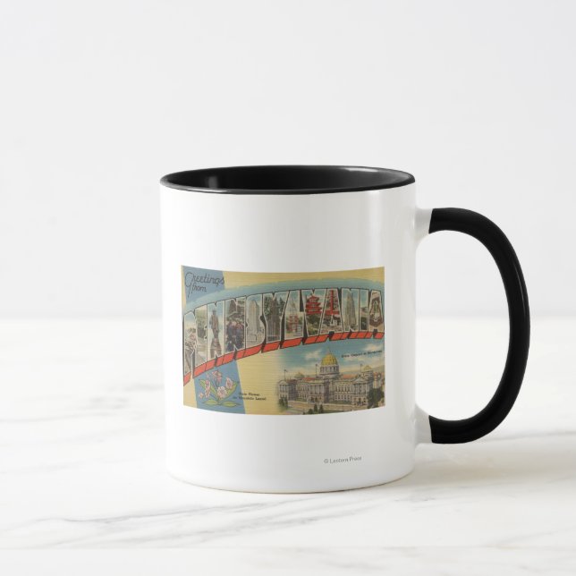 Tasse Pennsylvanie (Capitale nationale/Fleur) 2 (Droite)