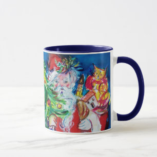 TASSE PÈRE NOËL AVEC BALLONS ET MONOGRAMME DE NOËL E