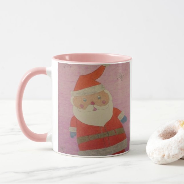 Tasse Père Noël vintage (Avec donut)