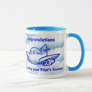 Tasse Permis de pilotes. Obtention de vos ailes.