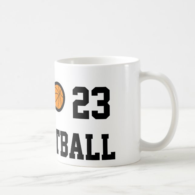 Tasse | Personalizable de basket-ball du numéro 23 (Droite)