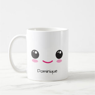 Tasse personnalisable avec un visage Kawaii mignon