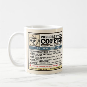Tasse personnalisable de café RX avec ordonnance d