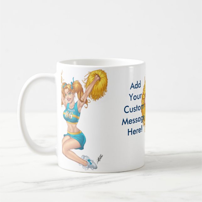 Tasse personnalisable de pom-pom girl par Al Rio (Gauche)