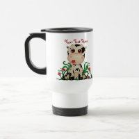 Tasse personnalisable de voyage de vache mignonne