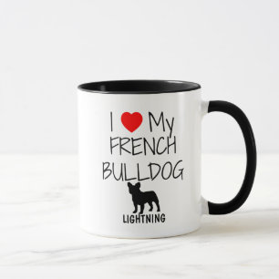 Tasse Personnalisé J'Aime Mon Chien À Balles Français