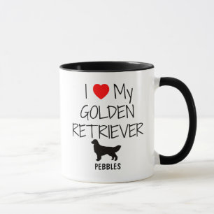 Tasse Personnalisé J'Aime Mon Golden Retriever