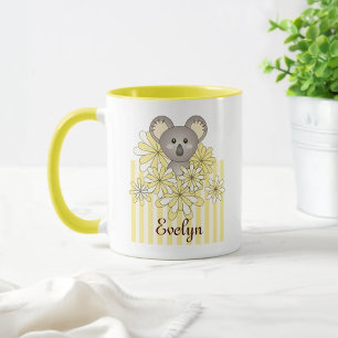 Tasse Personnalisé Yellow Cute Baby Koala Oear Kids