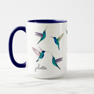 Tasse personnalisée avec colibris