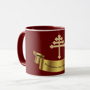 Tasse personnalisée avec croix de l'Église maronit
