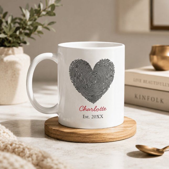Tasse personnalisée avec empreinte digitale en for (Créateur téléchargé)