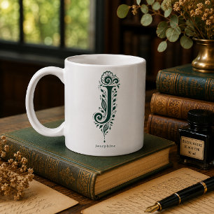Tasse personnalisée avec linogravure botanique Let