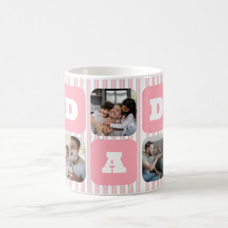 Tasse personnalisée avec motif rayures pour papa 