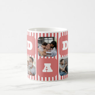 Tasse personnalisée avec motif rayures pour papa 