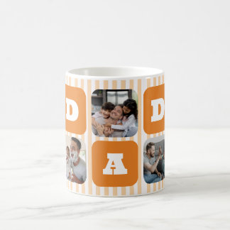 Tasse personnalisée avec motif rayures pour papa 