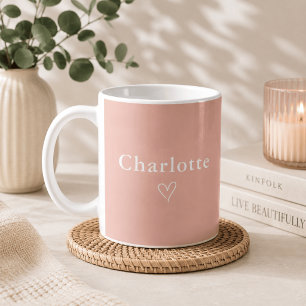 Tasse personnalisée avec nom minimaliste
