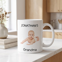 Tasse personnalisée avec photo de grand-mère drôle