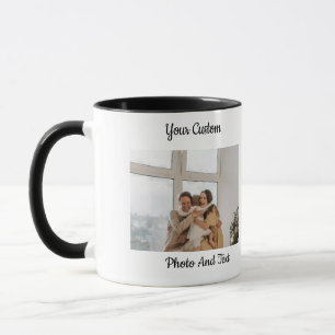 Tasse personnalisée avec photo et texte combinés