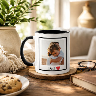 Tasse personnalisée avec photo simple pour papa