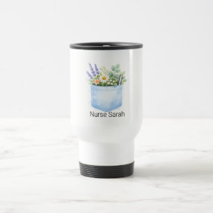 Tasse personnalisée avec poche de blouse à motif f