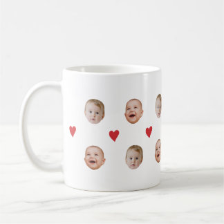 Tasse personnalisée avec visage de bébé mignon et