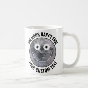 Tasse personnalisée avec visage heureux de la Lune