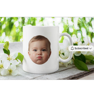 Tasse personnalisée bébé et famille avec visage de