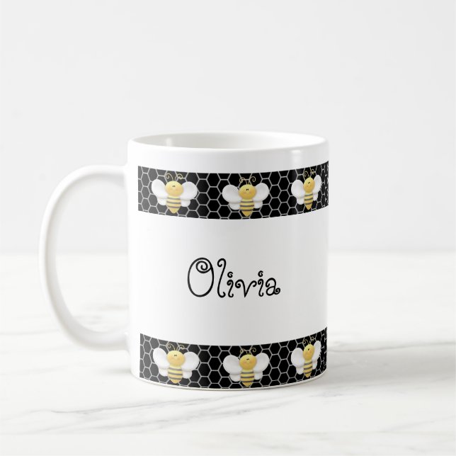 Tasse personnalisée d'abeille (Gauche)