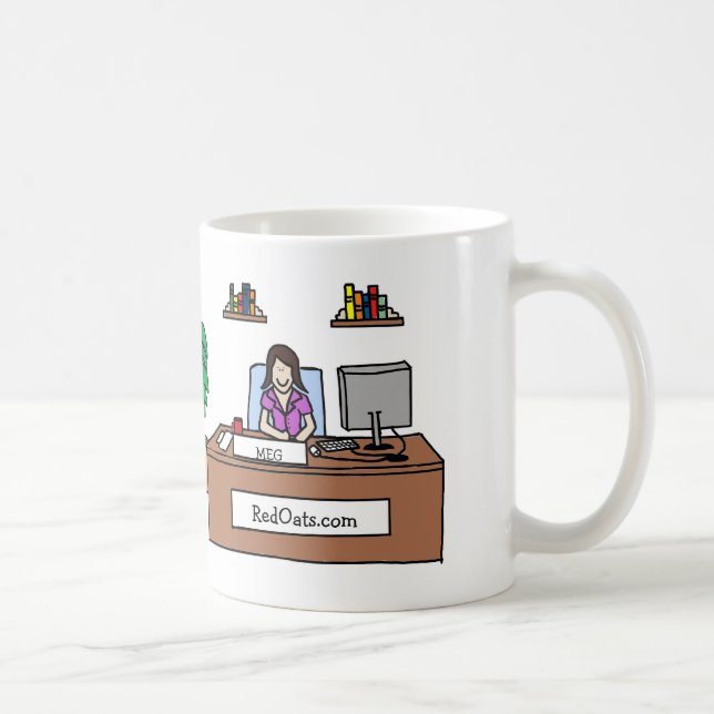 Tasse personnalisée de bande dessinée avec le nom (Droite)