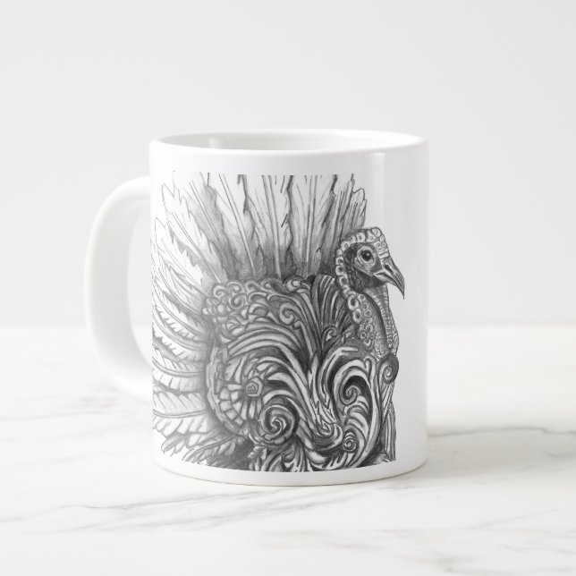Tasse personnalisée de dinde mythologique (Devant gauche)