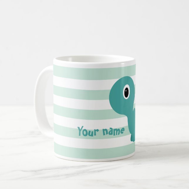 Tasse personnalisée de dinosaure (Devant gauche)