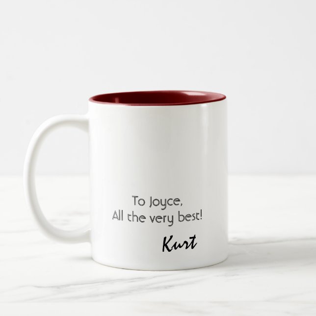 Tasse personnalisée de Kurt Bestor (Gauche)