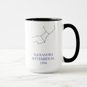 Tasse personnalisée de la constellation de la Vier